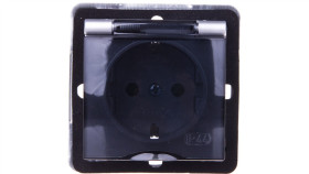 Impresja Gniazdo Bryzgoszczelne Z/U Schuko Ip44 Z Przesłonami Klapka...