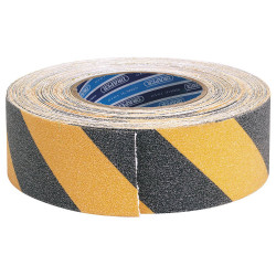 Draper 65440 18m x 50mm Black and Yellow Heavy Duty Safety Grip Tape Roll