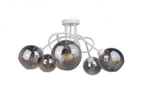 Lampa sufitowa nowoczesna 5xE27 RING WHITE