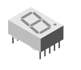 Wyświetlacz diodowy LED 7-segmentowy, Czerwony Vishay 640 nm