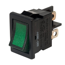 SCI R13-73C-02 GREEN DPST Illum Green Rocker