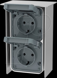 Stainless steel pillar B 1.2, 2 outlets