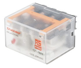 Przekaźnik mocy 230V ac 4PDT RS PRO 300W, Wciskane Wciskane