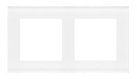 Simon 55 Ramka 2-krotna Nature Szkło mrożone białe TRN2/170