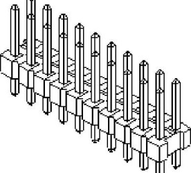 Molex 10897101 Listwa kołkowa, męska, do wbudowania, standardowa 1 szt.