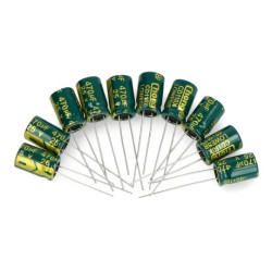 Kondensator elektrolityczny Low ESR 470uF/25V 8x12mm 105C THT - 10szt.