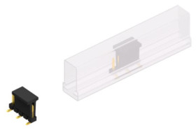 Pin header, 5 pole, pitch 2.54 mm, angled, black, 10059068