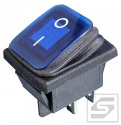Przełącznik hermetyczny KCD2B-230V 16A/250VAC;podśw. niebieski;ON-OFF;