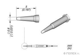 Grot C115107 do rączek JBC NT115, AN115 i NP115