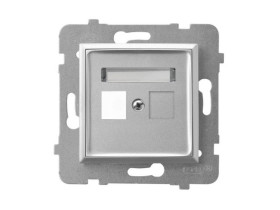 ARIA Obudowa gniazda pojedynczego typu Keystone prosta srebro GPK-1U/p/18 OSPEL