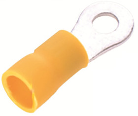 Zacisk oczkowy rozmiar przewodu 6mm² Ø 6.5mm izolowany średnica wew 6.5mm Żółty RS PRO