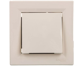 Przycisk Asfora 1-biegunowy, kremowy z ramką EPH0700123