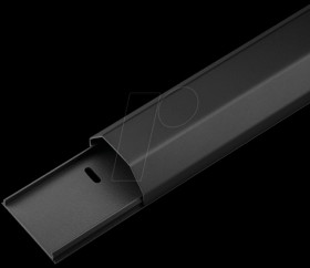 90724 Aluminium cable conduit, 1.1 m, 50 mm wide, black