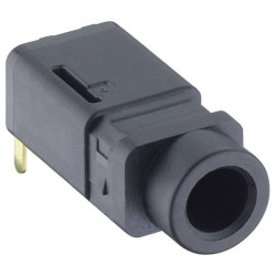 Lumberg 1503 16 3.5mm Audio Jack Socket 4 Pins Stereo Black Horizontal