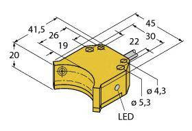 Turck Czujnik indukcyjny nie podtynkowy PNP, Zamykający NI4-DS20-2AP6X2