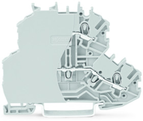 Feed-through/feed-through terminal block, spring-clamp connection, 0.14-1.5 mm², 2 pole, 13.5 A, 8 kV, gray, 2000-2203/099-000