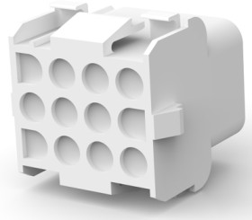 Socket housing, 12 pole, pitch 6.35 mm, straight, natural, 926681-1