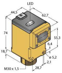 Bezzwrotny czujnik fotoelektryczny Turck DX80N2Q45R 3091012 1 szt.