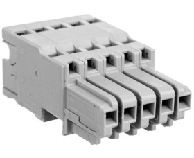 Gniazdo X-COM 1-przewodowe 5-biegunowe szare 769-105 /50szt./