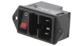 Dd11.0123.1111Złącze Zasilające Ac Gniazdo Męskie 10A 250Vac C14 (E) Dd11