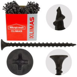 Wkręty do mocowania płyt karton gips do podłoża drewnianego 3,5x55 Wkręt-met /500szt./