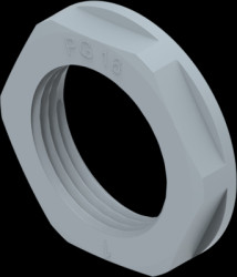 Counter nut, PG16, Clamping range 16 to 23 mm, IP68, gray, 1SNG607053R0000