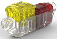 Butt connectorwith insulation, 2.5-4.0 mm², AWG 18 to 12, transparent/yellow/red, 48 mm, 2213600-5