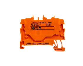 Złączka szynowa 2-przewodowa 1,0mm2 pomarańczowa 2000-1202 TOPJOBS