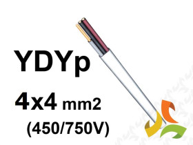 Przewód YDYp żo 4x4 mm2 (450/750V) instalacyjny płaski (krążki 100m) G-006477 TELEFONIKA