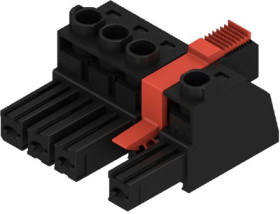 Socket header, 4 pole, pitch 7.62 mm, straight, black, 1156740000