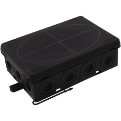 Wiska 10109596 Junction box (L x W x H) 125 x 86 x 41 mm Black IP55