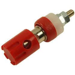 Cliff CL681560 SPT3 binding post, red abs, brass with a nickel plated finish.
