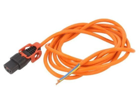 SCHAFFNER-820126 Kabel IEC C13 żeński 3m z blokadą IEC LOCK+ 10A