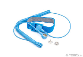 Opaska nadgarstkowa ESD, zatrzask 10 mm, z przewodem 2,5 m / 62420113021
