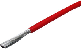 FEP-switching strand, highly flexible, 1.5 mm², 392 x 0.07 mm, red, outer Ø 2.5 mm, BYB-5-94F916