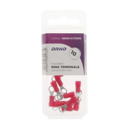 Końcówka oczkowa izolowana 1mm2 oczko na śrubę M4, blister 10szt.