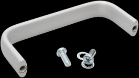 Handle, straight, aluminum, (L x W x H) 109 x 16 x 44 mm, black, 1427C2