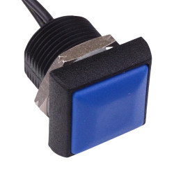 IRC3F4B2 APEM Dark Blue Square 16mm Momentary NO Push Button Switch Prewired IP67