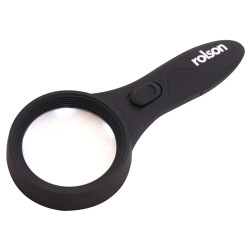 Rolson 60328 6 Mini LED Magnifying Glass 65mm Diameter 2x Magnification