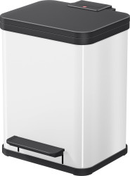 Hailo Öko uno plus M 6192300 Kosz na śmieci 17 l blacha stalowa (S x W x G) 320 x 430 x 340 mm biały Mechanizm z pedałem