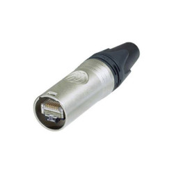 Neutrik NE8MX6-T EtherCON Plug Straight Silver 8P8C RJ45 Connector