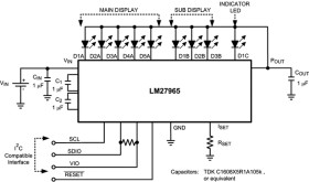 Dual display white LED driver with I2C Compatible brightness control