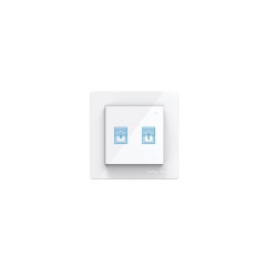 Dwupolowy przewodowy dotykowy doramkowy szklany włącznik rolet FZ-02m biały Sinum WG.23.0152 Tech-Sterowniki