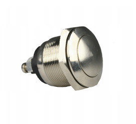 Fi 19mm Vandal-Proof Metal Momentary Monostable NO Button Switch PBS-28B, Convex