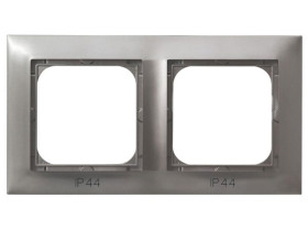 IMPRESJA METALIK Ramka 2 podwójna do wyłączników IP44 tytan RH-2Y/23 OSPEL