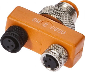 VK001008, rozdzielacz, 2x M8 3pin, M12 4pin, TPU 2xM8-Dose 3pol,1xM12-Stecker4pol,45