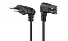 KABEL ZASILAJACY 2PIN 0,75M KATOWY*2