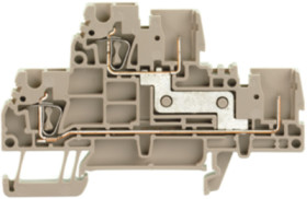 Multi level terminal block, spring balancer connection, 0.5-4.0 mm², 24 A, 6 kV, dark beige, 1084770000