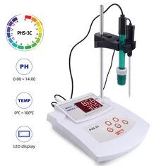 Miernik pH PHS-3C 2 w 1 Tester pH i temperatury Automatyczna kalibracja Zakres 0-14 pH 0-100℃ Wyświetlacz LED Laboratorium Akwar