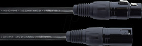 EM 1,5 FM Microphone cable, 3-pin XLR connector > 3-pin XLR jack, 1.5 m